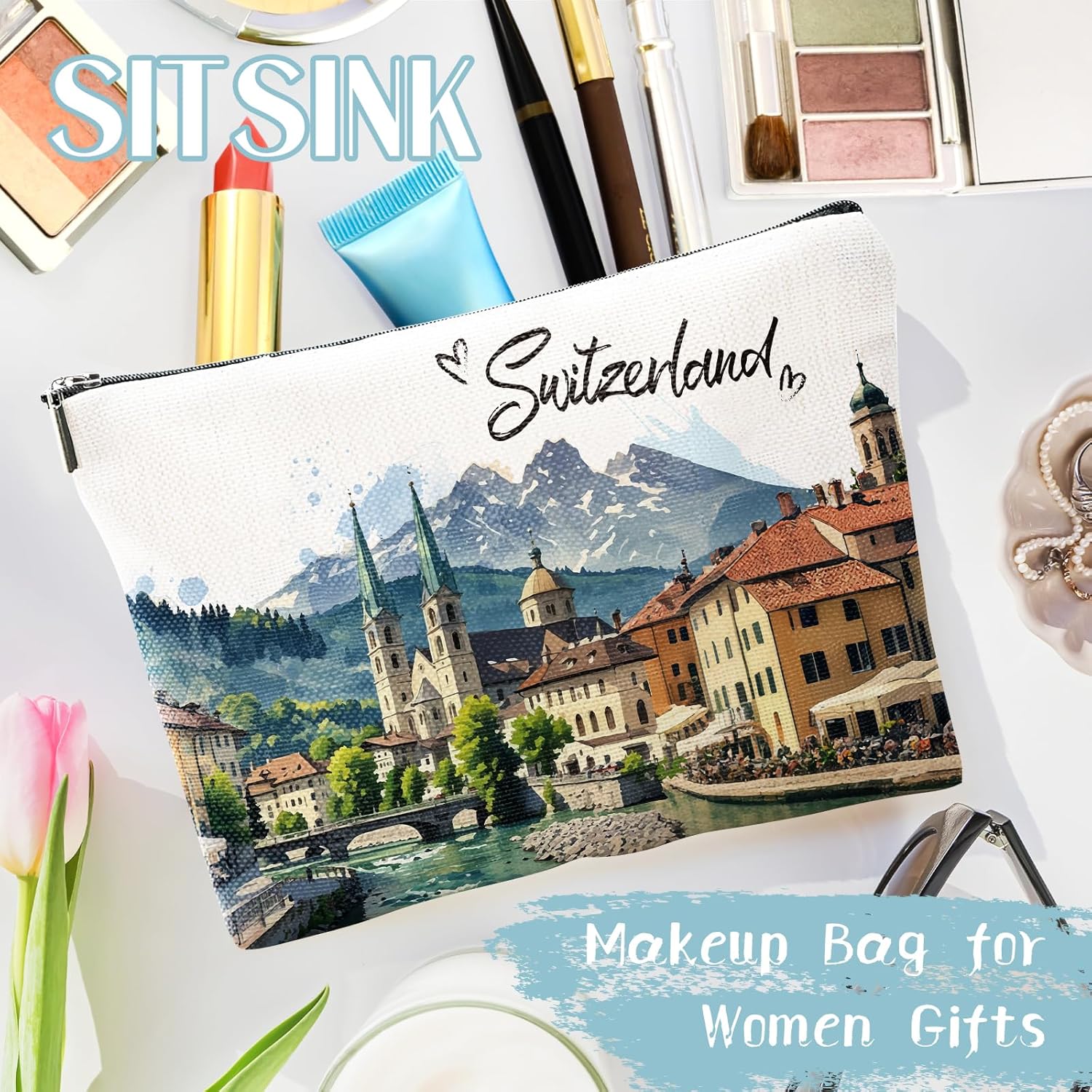 Switzerland Travel Souvenirs Gift - Zurich Lausanne Trip Gifts for Women, Swiss Alps Journey Gifts for Switzerland Lover Bridal Shower Holiday Homewarming Birthday Gift - Image 3