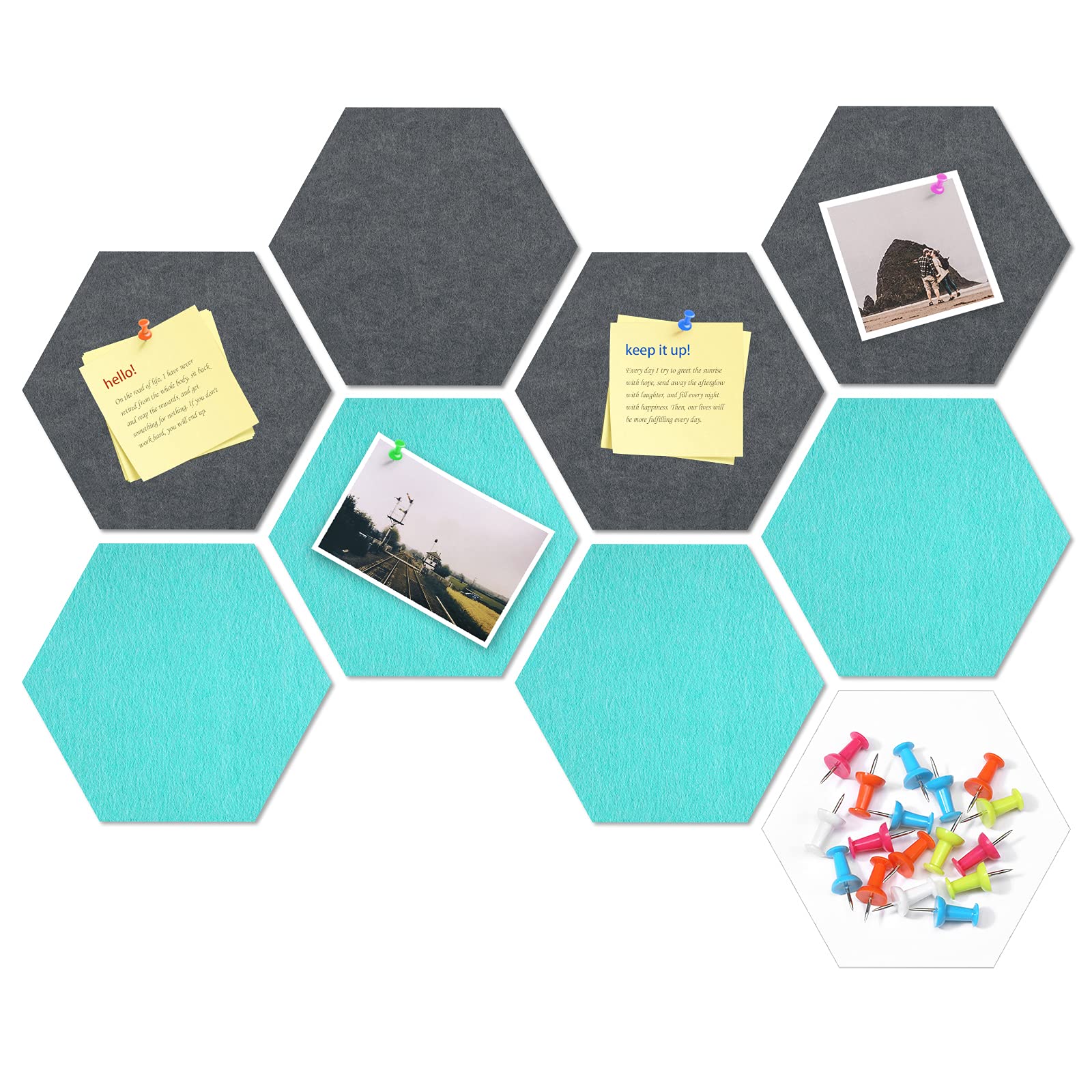 Buy Yoillione Hexagon Felt Pin Board for Bedrooms Offices Home