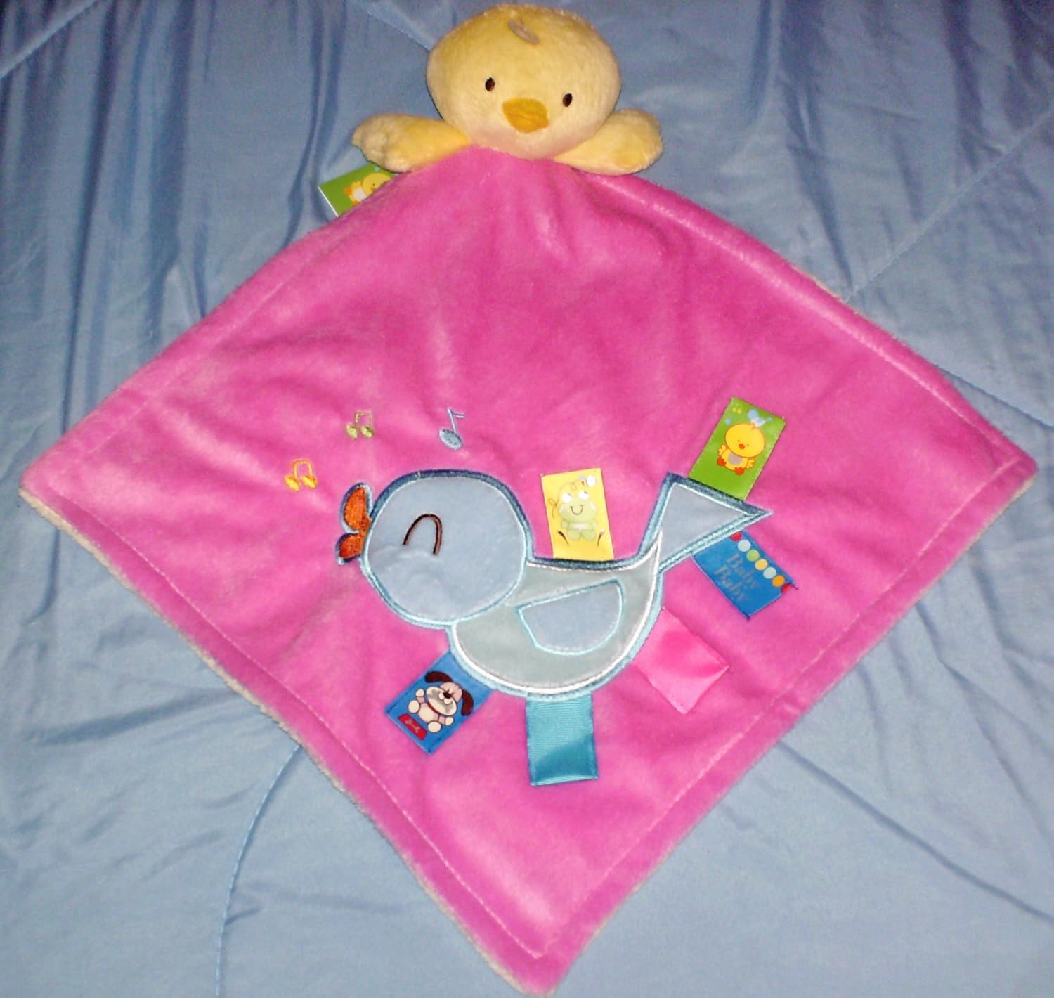 Blankets & Beyond Nunu Pink Duck Lovey Baby