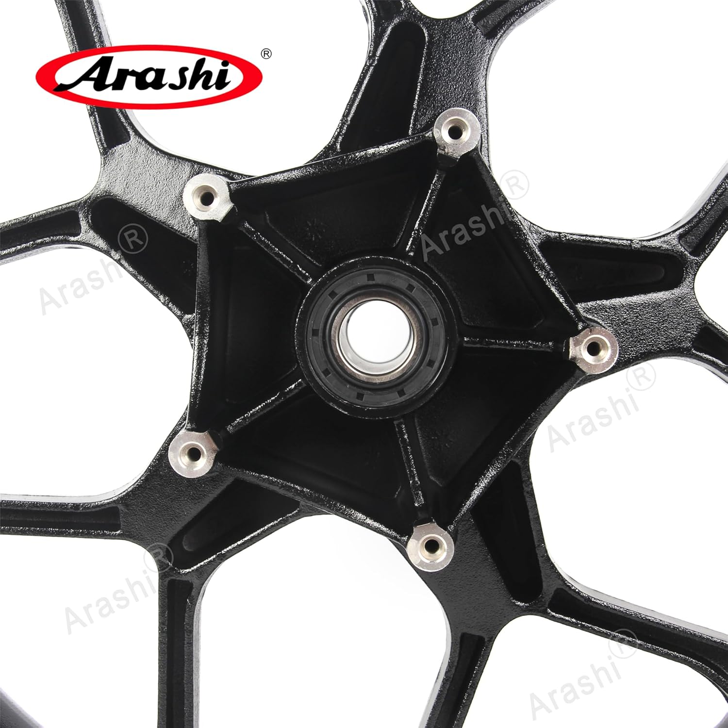 Arash Front Wheel Rim and Brake Discs Rotors for Yamaha YZF R1 2015-2025, R6 2017-2025, MT10 FZ10-2025, Motorcycle Replacement Accessories Partsi Gloss Black