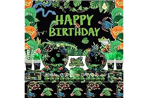 KEFAN Reptile Party Decorations for Lizards, Snakes & Crocodiles