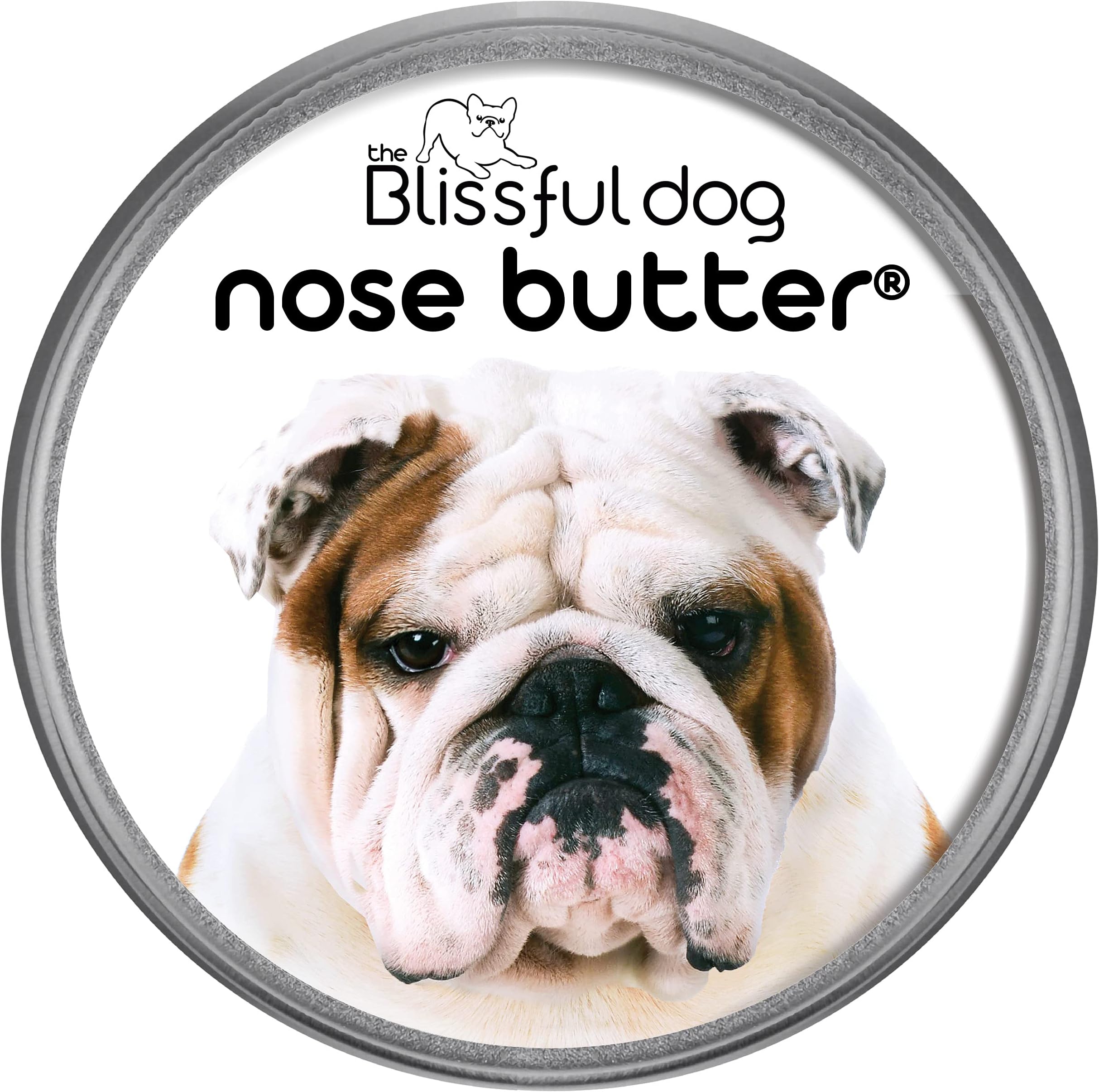 The Blissful Dog Bulldog Nose Butter, Versatile Dog Nose Balm to Reduce Dryness, Handcrafted Moisturizer, Easy-to-Apply, 1 oz.