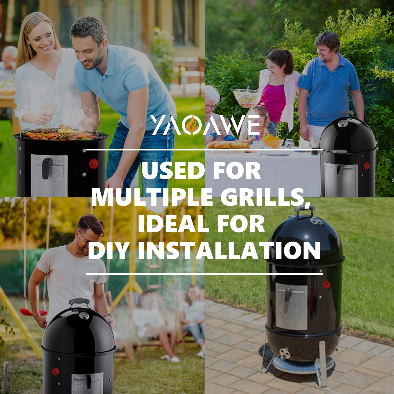 Pack Thermometer Meat Probe Red Grommet For Grills Compatible