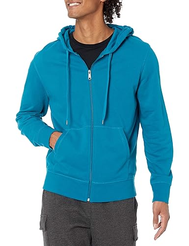 Amazon Essentials mens Lightweight French Terry Full-Zip Hoodie with Comfortable