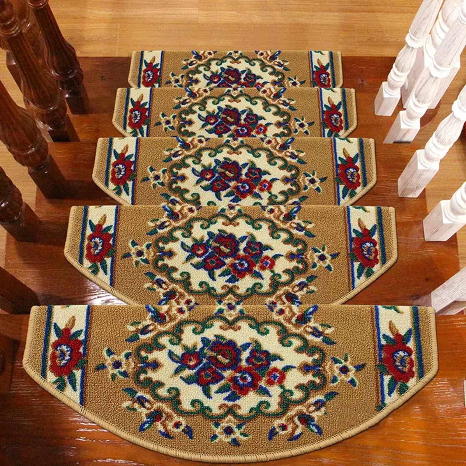 Marchettes D'escalier Autocollants Tapis D'Escalier Antidérapantes Carpettes D'Escalier, Décorations IntérieurB,3pcs 80x24cm/31.5x9.4in