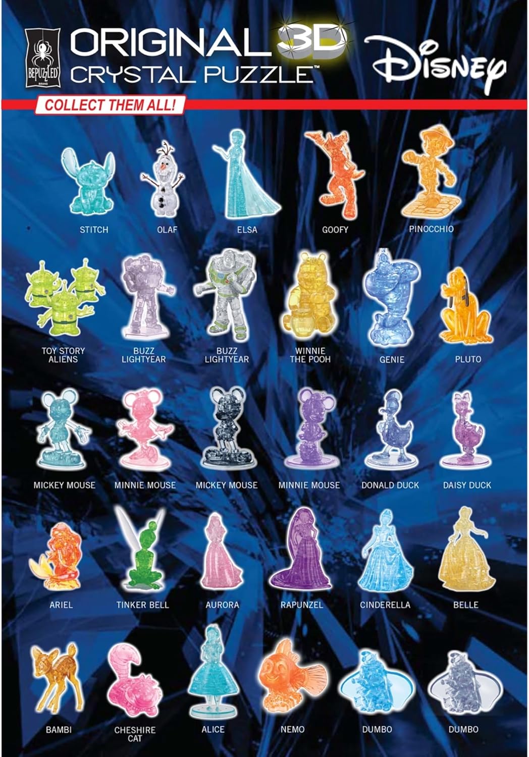 BePuzzled, Disney Ursula Original 3D Crystal Puzzle, 44 Piece Brain Teaser, Collectible Display Puzzle for Kids & Adults Ages 12+