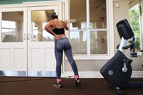 Miniatura 4 de Correas de tobillo Flexi MusCLES para máquinas de cable. Nuestras cómodas correas acolchadas ajustables para entrenamiento de tobillo con doble