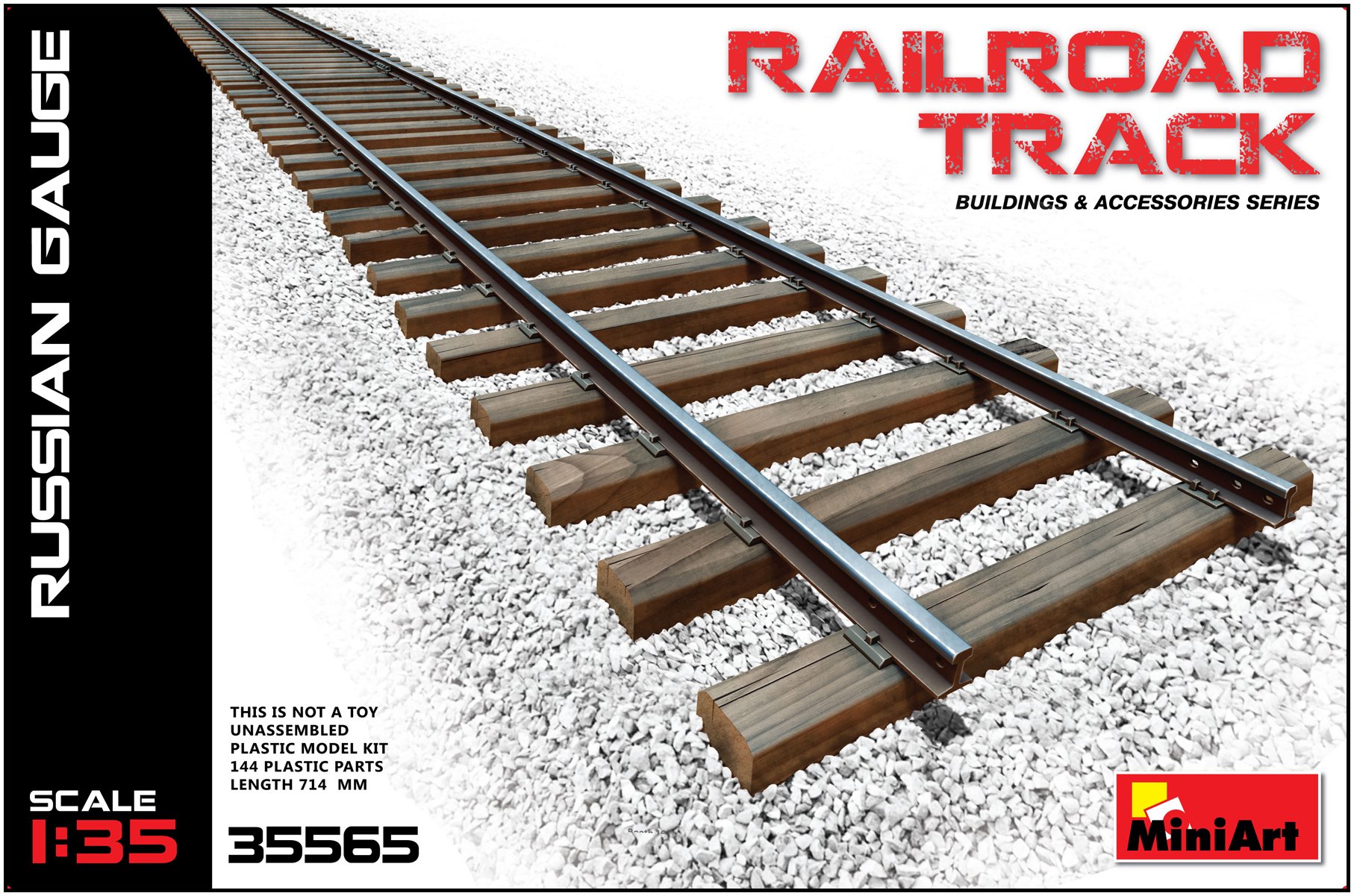 MIN35565 - Miniart 1:35 - Railroad Track Russian Gauge