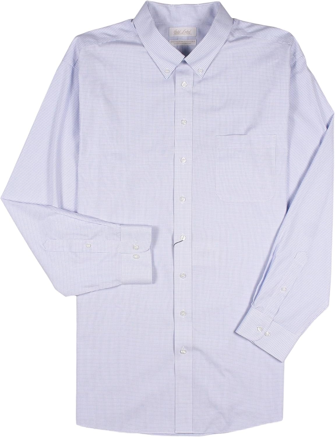 Gold Label Men's Big and Tall Non-Iron Dress Shirt Button Down Collar Long Sleeve