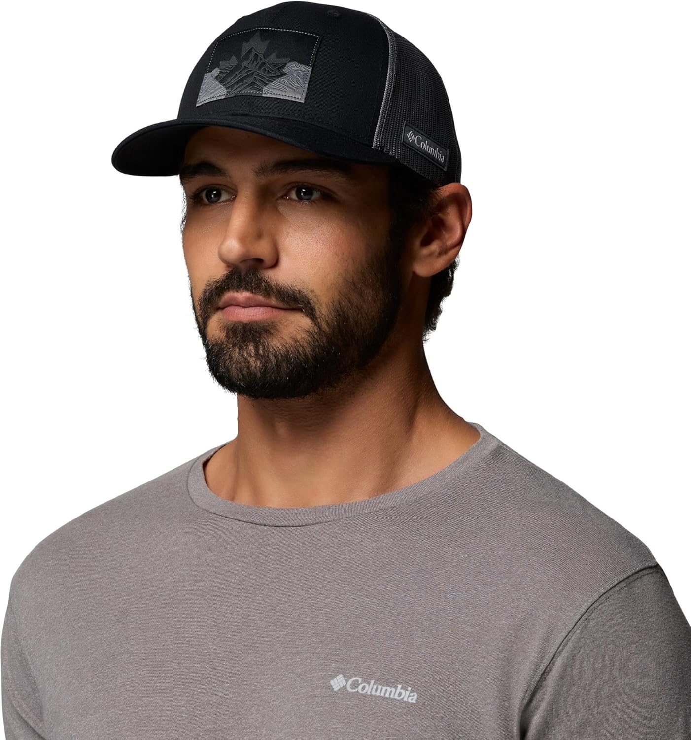 Columbia Unisex Mesh Snap Back - Low, Black Canadian Rockies, One Size