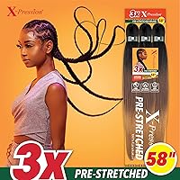 Vista 3 de Sensationnel X-Pression - Trenzas prestiradas, 3 unidades, 58 pulgadas, paquete de 1 unidad, 1B