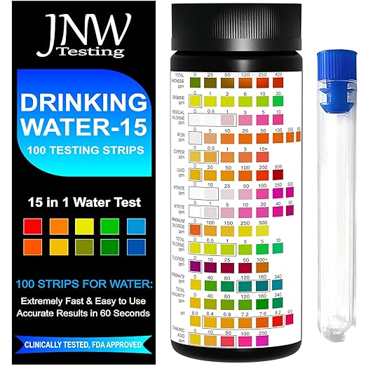 JNW Direct Drinking Water Test Strips 15 in 1, Best Water