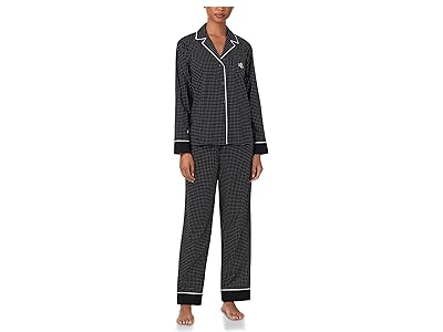Lauren Ralph Lauren Woven Notch Collar Long Pant Pajama Set Women