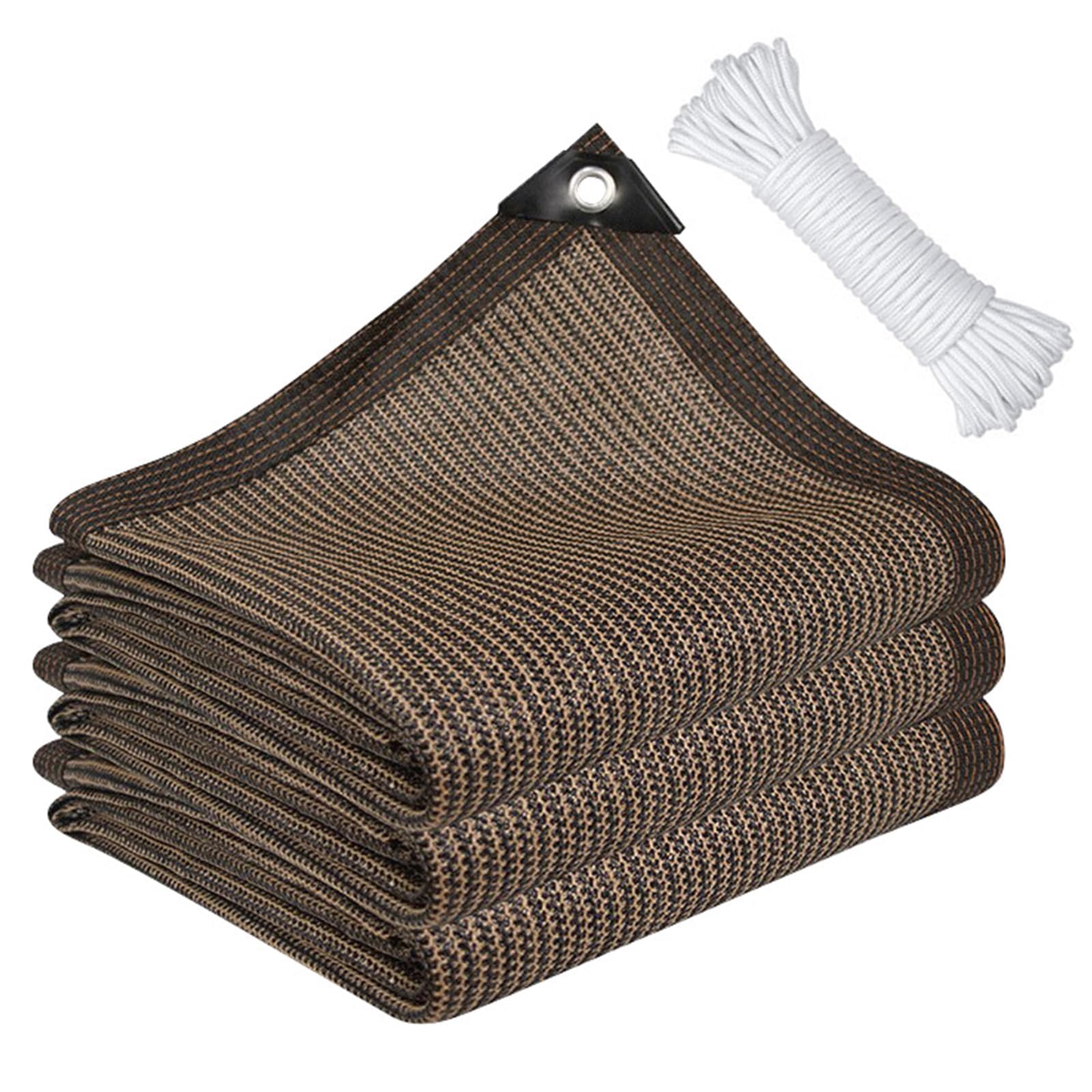 Red de Sombra, 2x3m Malla Sombra Exterior con Ojales, Anti-UV Malla Sombreadora Jardin, Lona Sombra Exterior, Transpirable y Protector Solar, Malla Ocultacion Toldo para Jardines Invernaderos Patios — view 8