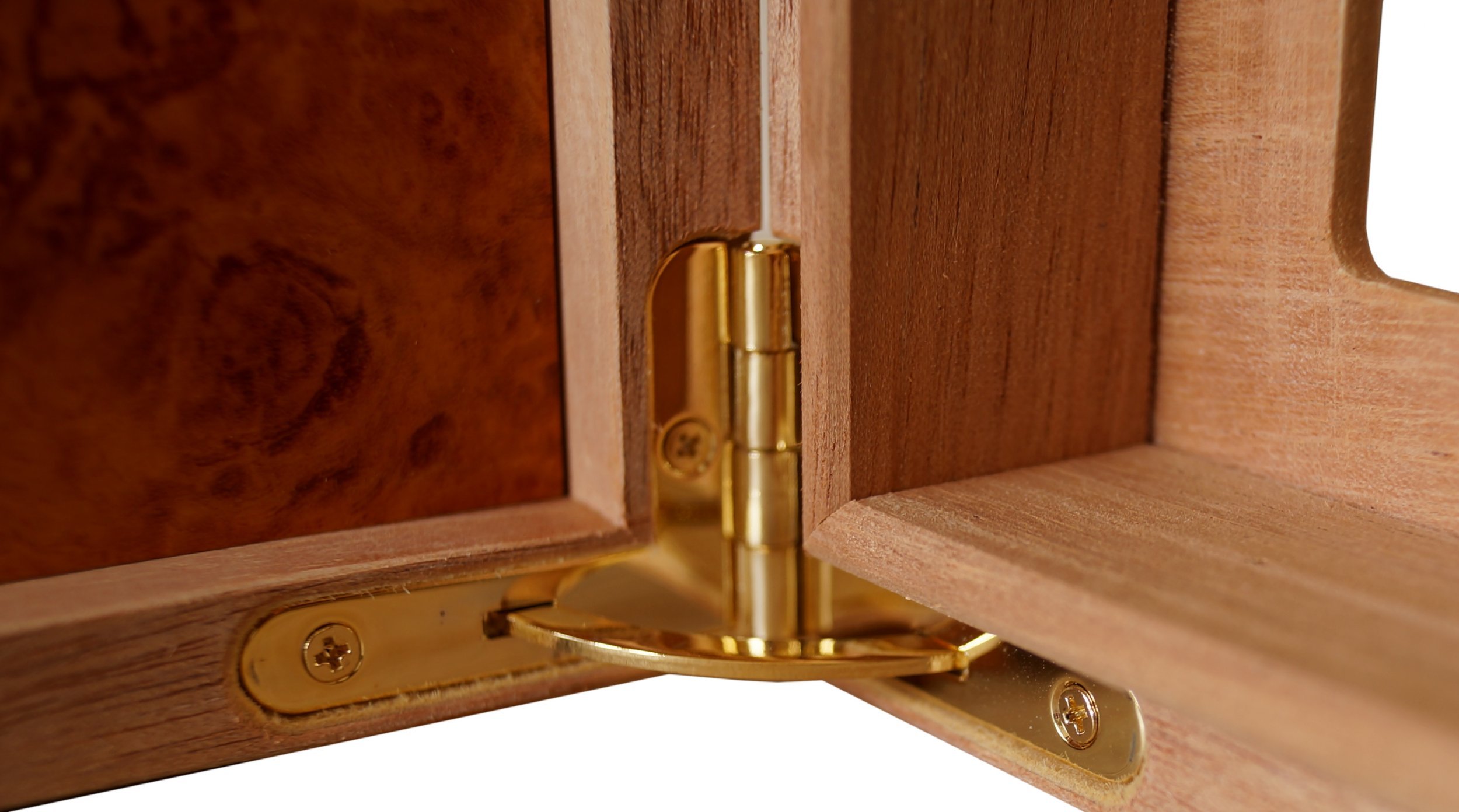 GERMANUS Marques Humidor Armoire « Radix » marron avec hygromètre et GERMANUS cristal humidificateur Cave à Cigares