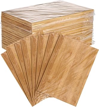 18 Pcs Wood Cutting Board Bulk Kitchen Chopping Boards Large Serving Board Wooden Cutting Board Set for Kitchen Meat Cheese Bread Vegetables 12 x 8, Bamboo Wood