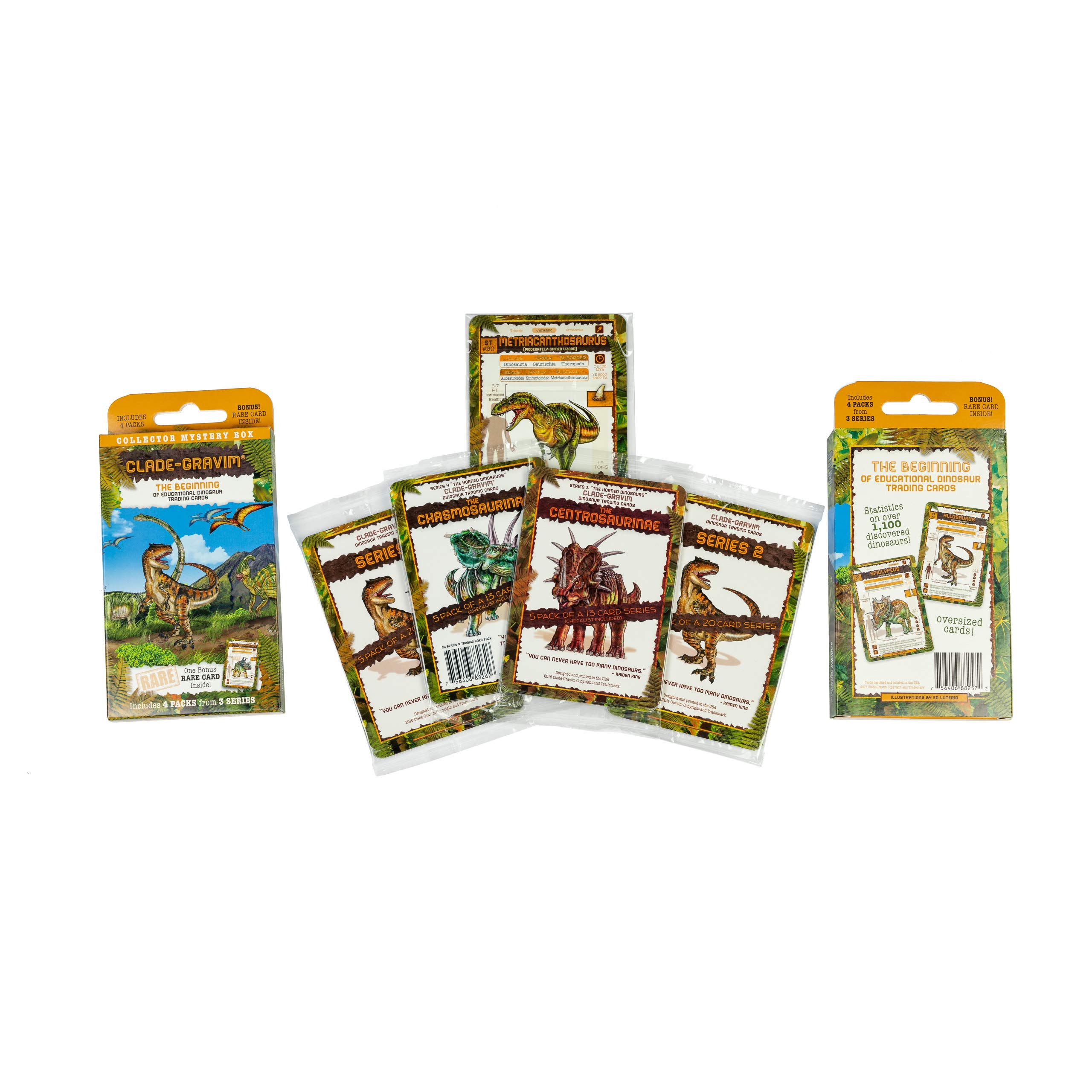 Amazon.com: Trading Cards for Boys Collector Mystery Box Educational  Dinosaur 4 Packs from 3 Series Clade-Gravim® Adults Girls : Toys & Games