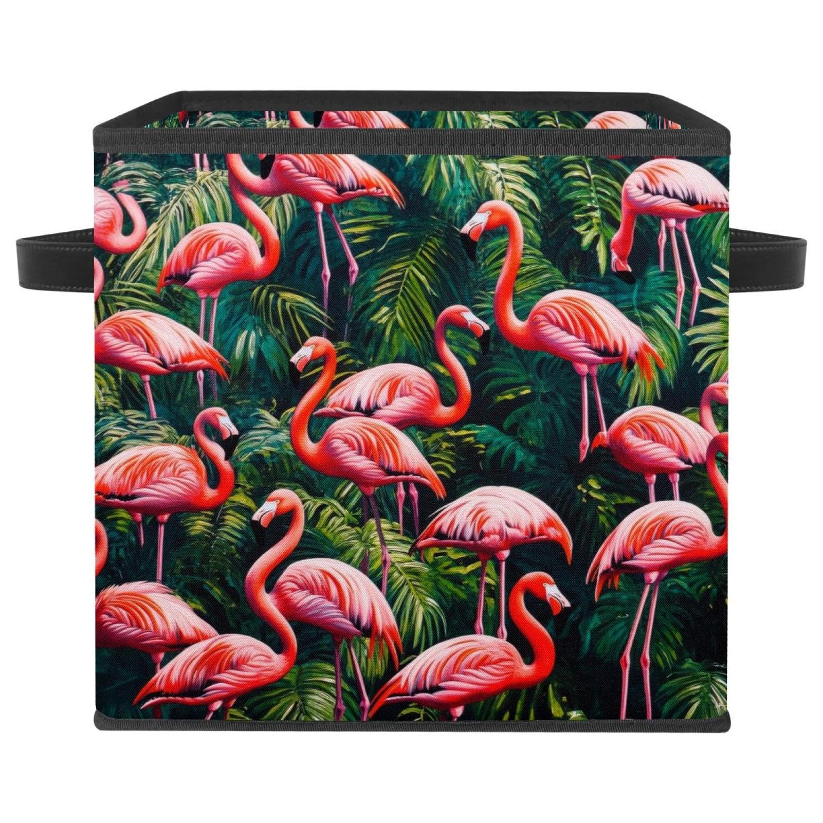 Organiser les vêtements facilement avec ce grand cube boîte de rangement flamants roses