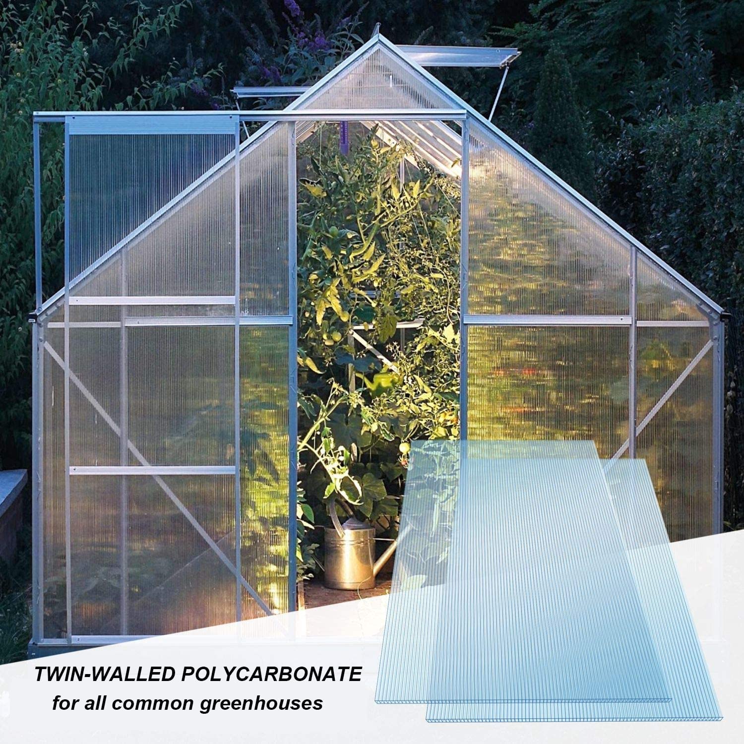 Easy Ship Twin-Wall Polycarbonate Panels, Pack of 5 – Greenhouse Megastore