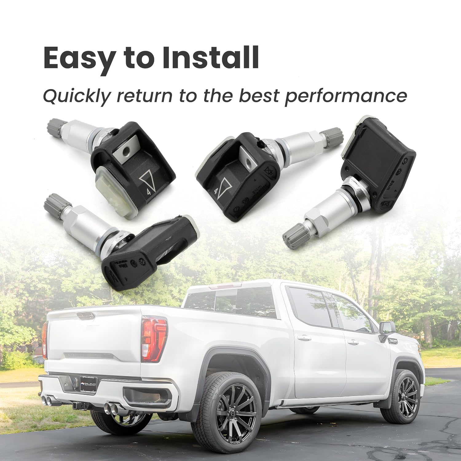 ASTROSYNC Tire Pressure Monitor Sensor Fit for Chevrolet Silverado Tahoe Suburban GMC Sierra Yukon Cadillac Escalade ESV 2020-2025 Replace 13545366 86803857 85110397 84152501, 4PCS