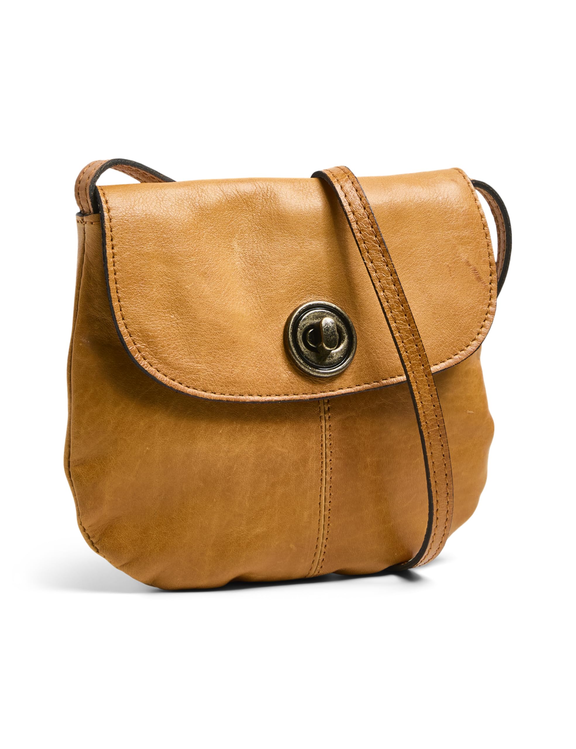 Pieces Totally Royal Leather Handbag Women's Cognac
