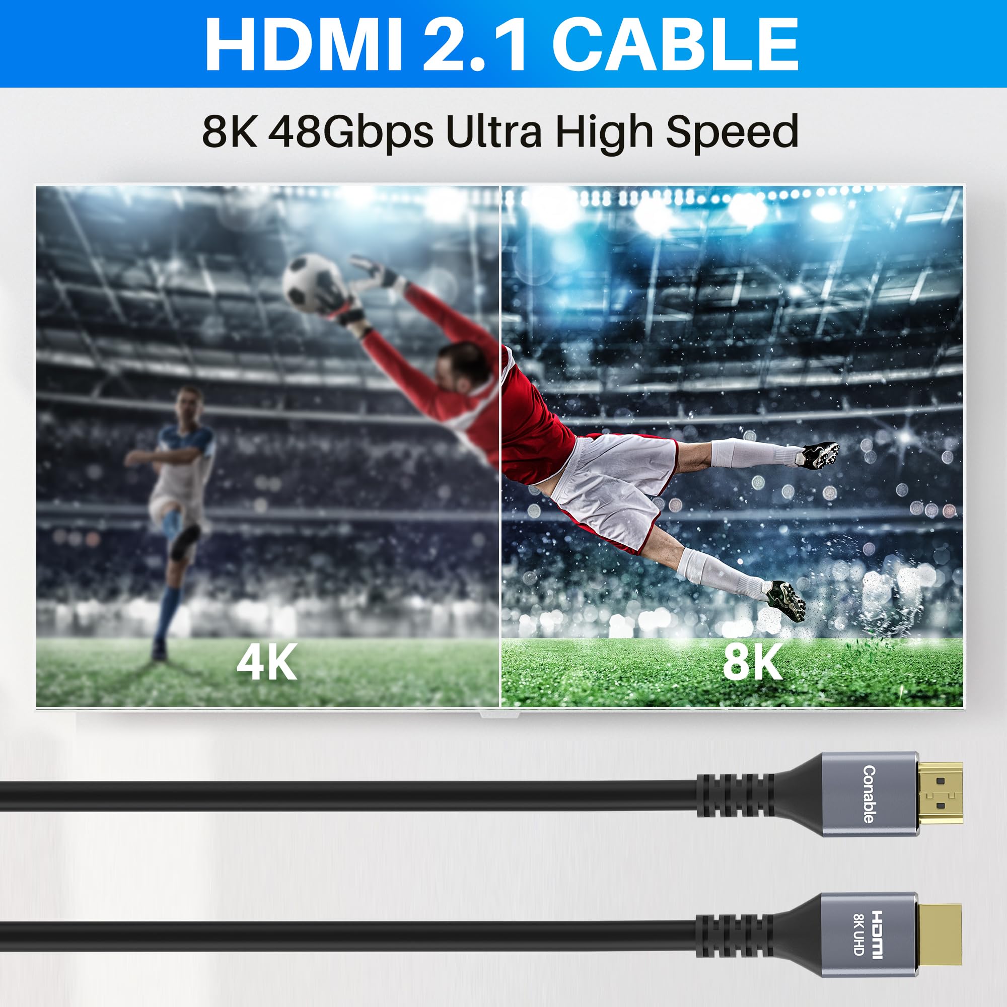 8K 60Hz HDMI 2.1 Cable de 25 pies