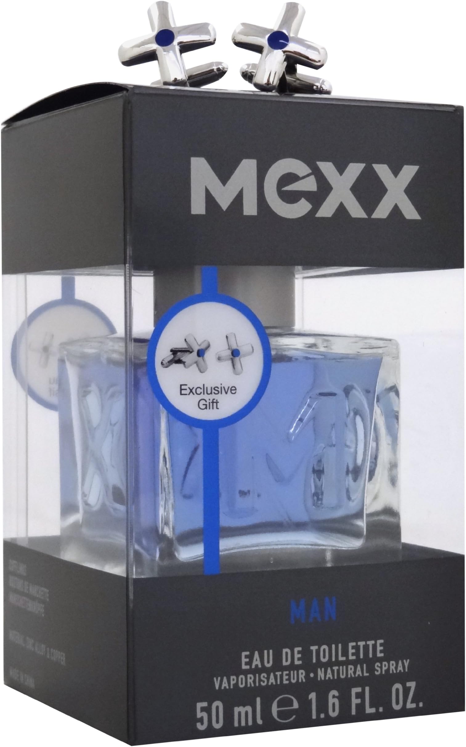 Mexx Man Eau De Toilette Spray 50ml and Cufflinks