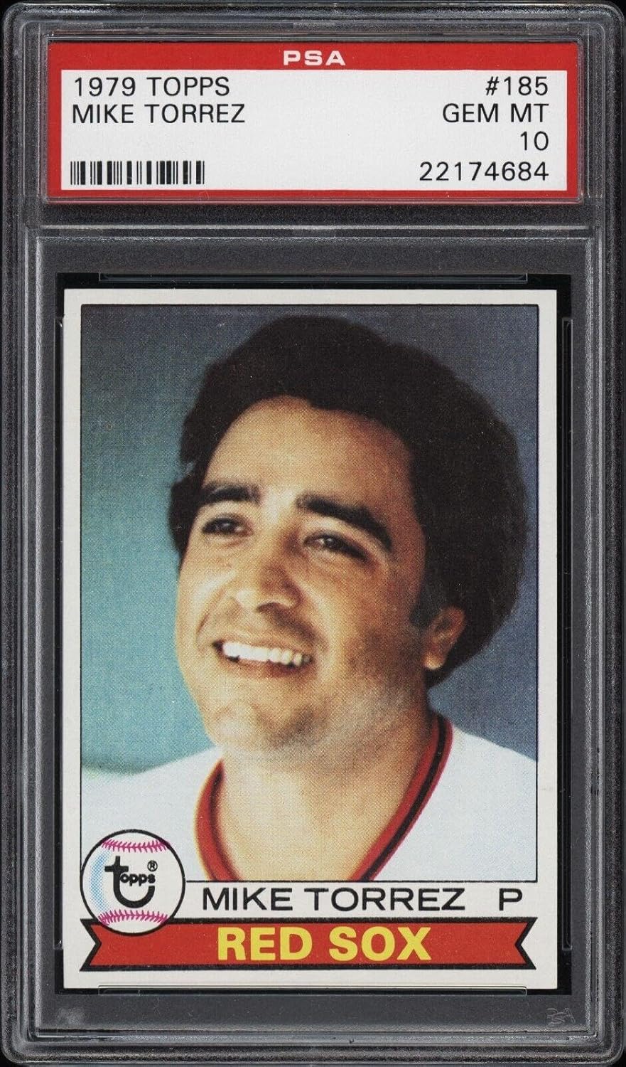 1979 Topps #185 Mike Torrez - Sox - PSA 10 - *174684 - Pop 9 - Baseball Card - Slabbed Baseball Cards