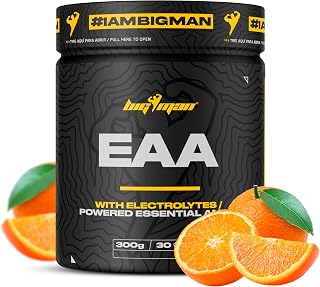 BigMan | EAA + Electrolytes (Melocoton) 300Gr | Amonoacidos Essenciales | Recuperación Muscular | Deportes Resistencia | Fuerza | Isotonico