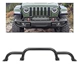 KUAFU Front Bumper Brush Guard Bull Bar Compatible with 2018-2024 Jeep Wrangler JL Gladiator JT Triple Hoop Bumper Bar Winch & Grille Guard Protector Replacement for 82216474AA Steel Powder Coated