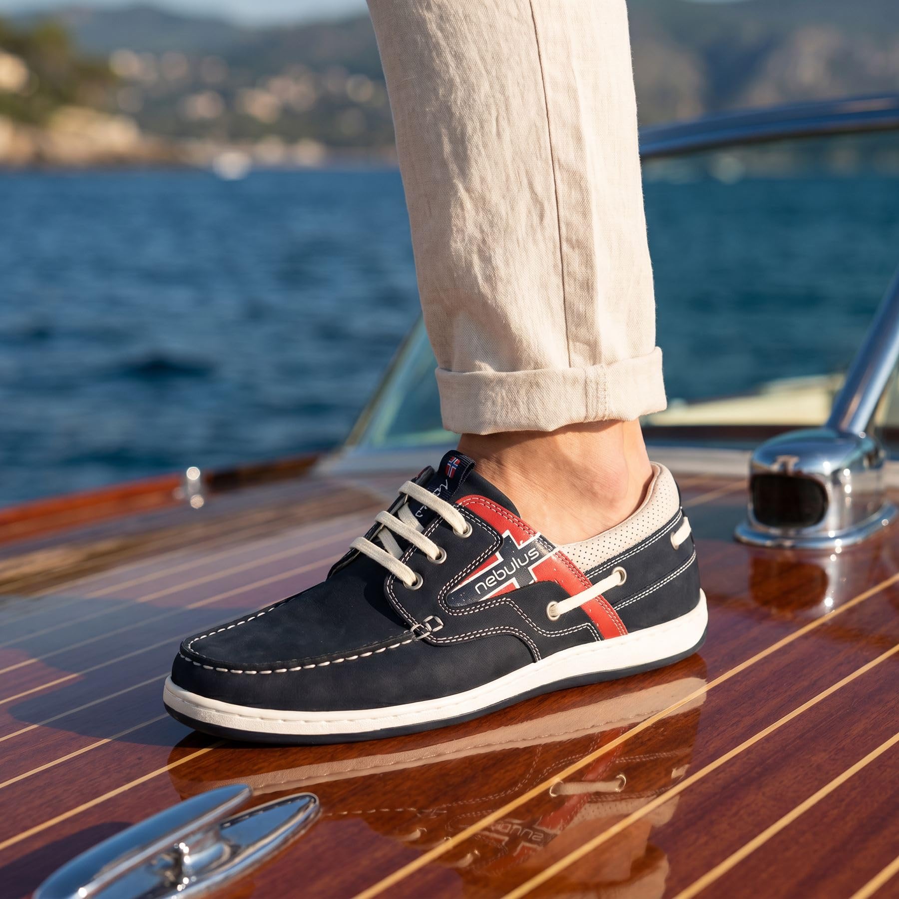 Nebulus Leder - Bootsschuhe Riva, Schuhe, Sneaker, Leder (T155)