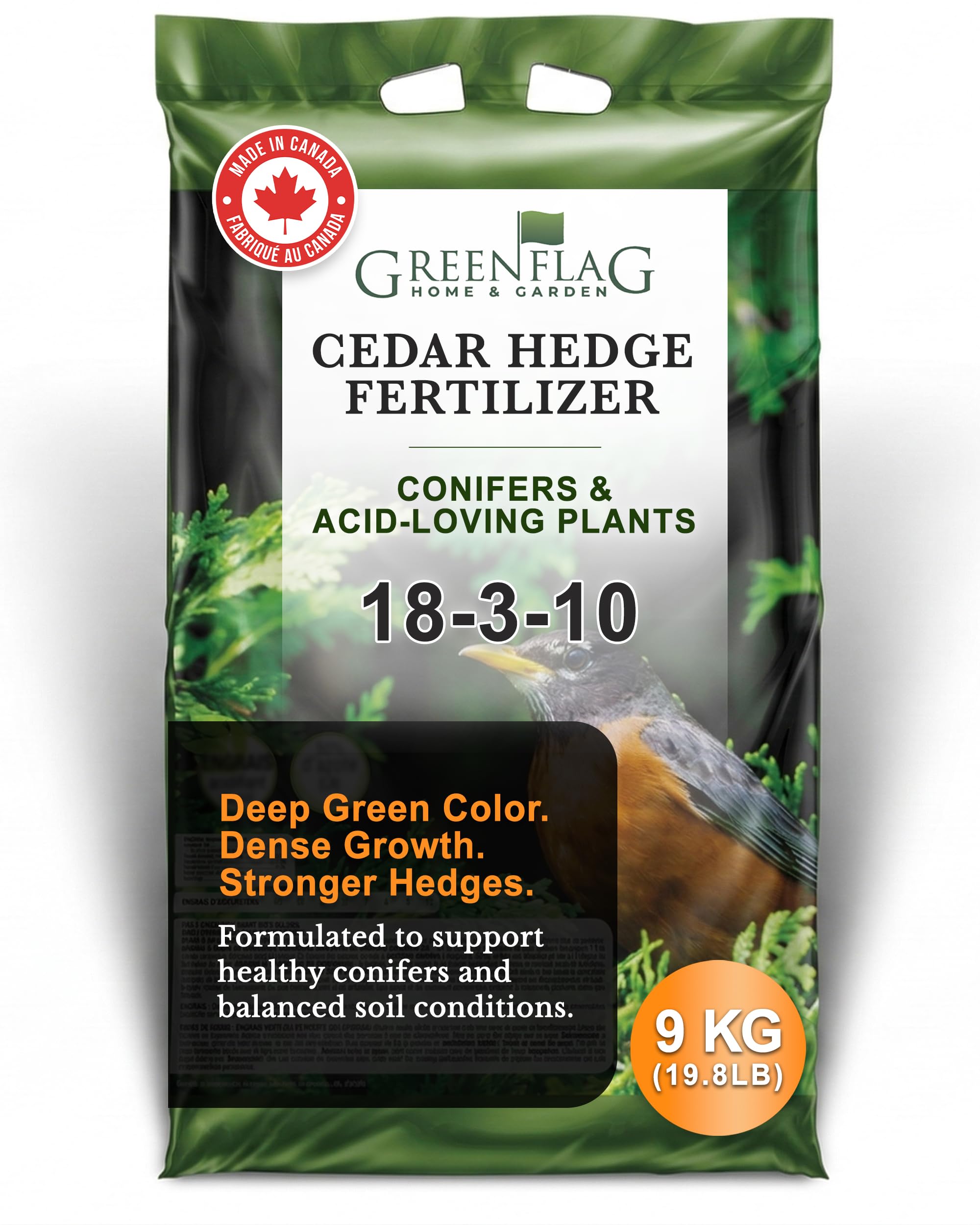 Cedar Tree Fertilizer, 18-3-10, Conifers & Hedges, 9 kg (19.8 lb
