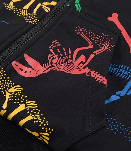 Miniatura 5 de TLAENSON Sudaderas con capucha de dinosaurio para niños y niñas, sudadera con capucha para niños pequeños