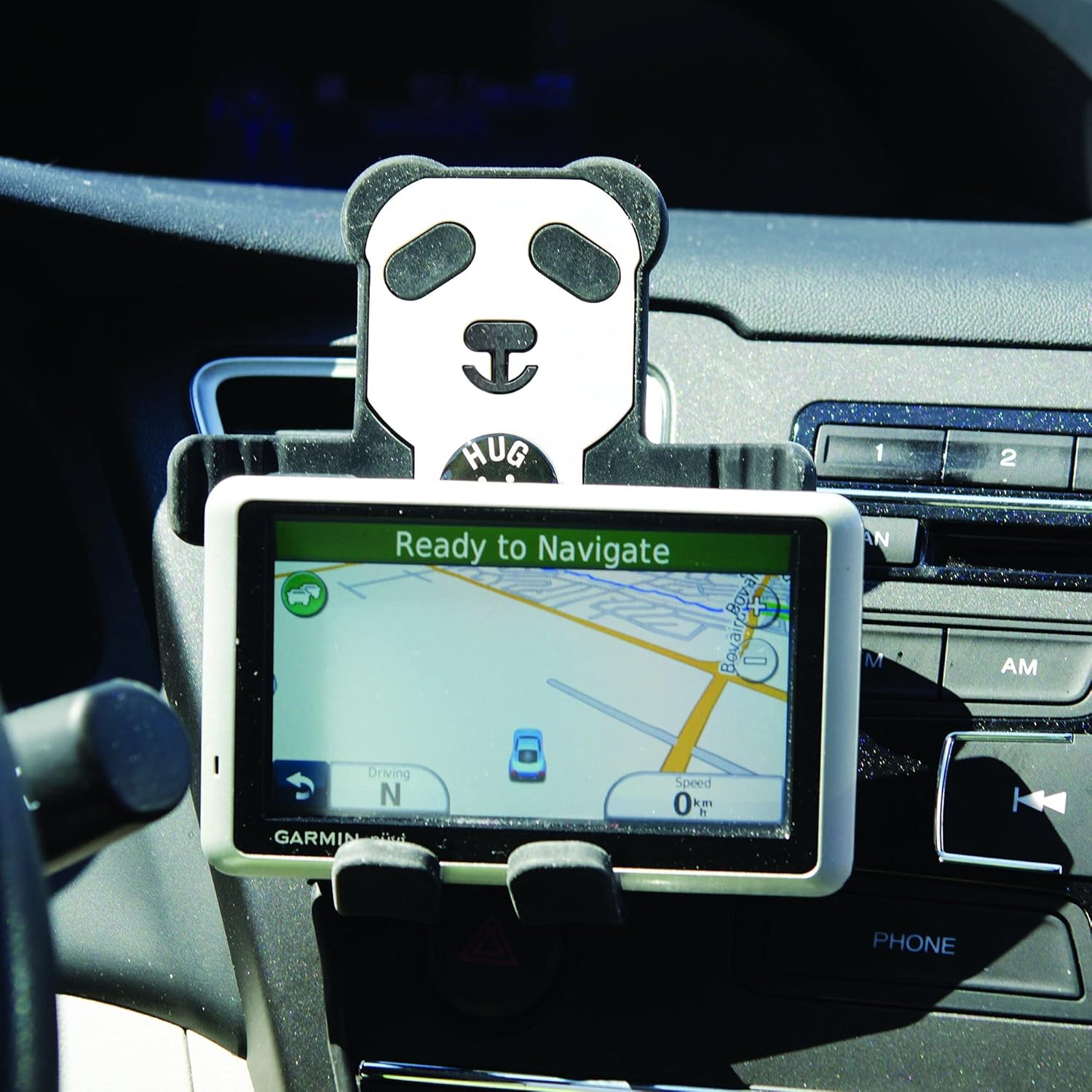 Alpena Hug Buddy Air Vent Universal Car Cell Phone Holder, Adjustable, Mount Compatible with iPhone, Samsung Galaxy, LG, Google, Nexus 5X, and Most Smartphones, Bamboo The Panda