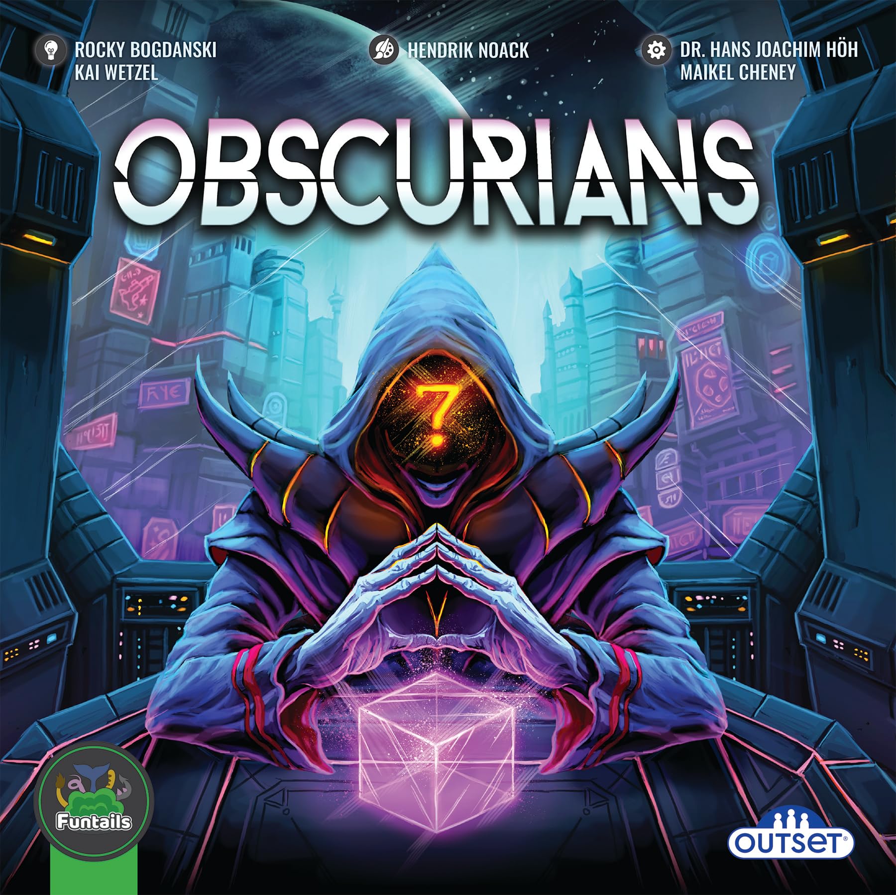 Outset Media Obscurians – Das Spiel der Intrigue Deception und Deduction – für 2 bis 6 Spieler ab 12 Jahren – Ein Ressourcen-Management-/Abzugsspiel