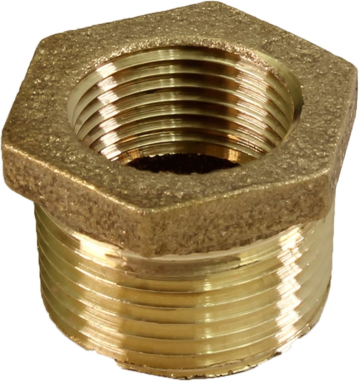 Supply Giant CSCV0121 1/2 in. Male X 1/4 in. Female NPT Lead Free Bushing, Fitting with Hexagonal Head, Brass Construction, Higher Corrosion Resistance Economical & Easy to Install, 19