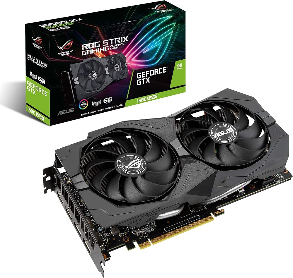 ASUS ROG Strix GeForce GTX 1660 Super Advanced 6GB Edition GDDR6 HDMI 2.0 DP 1.4 Gaming Graphics Card - View 1
