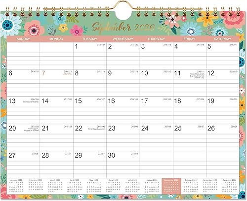 Miniatura 7 de Calendario 2026 – Calendario de Pared 2026 con 12 Meses, Ene. 2026 - Dic. 2026, Calendario de Pared con Encuadernación de Doble Alambre + 11" x 8.5"