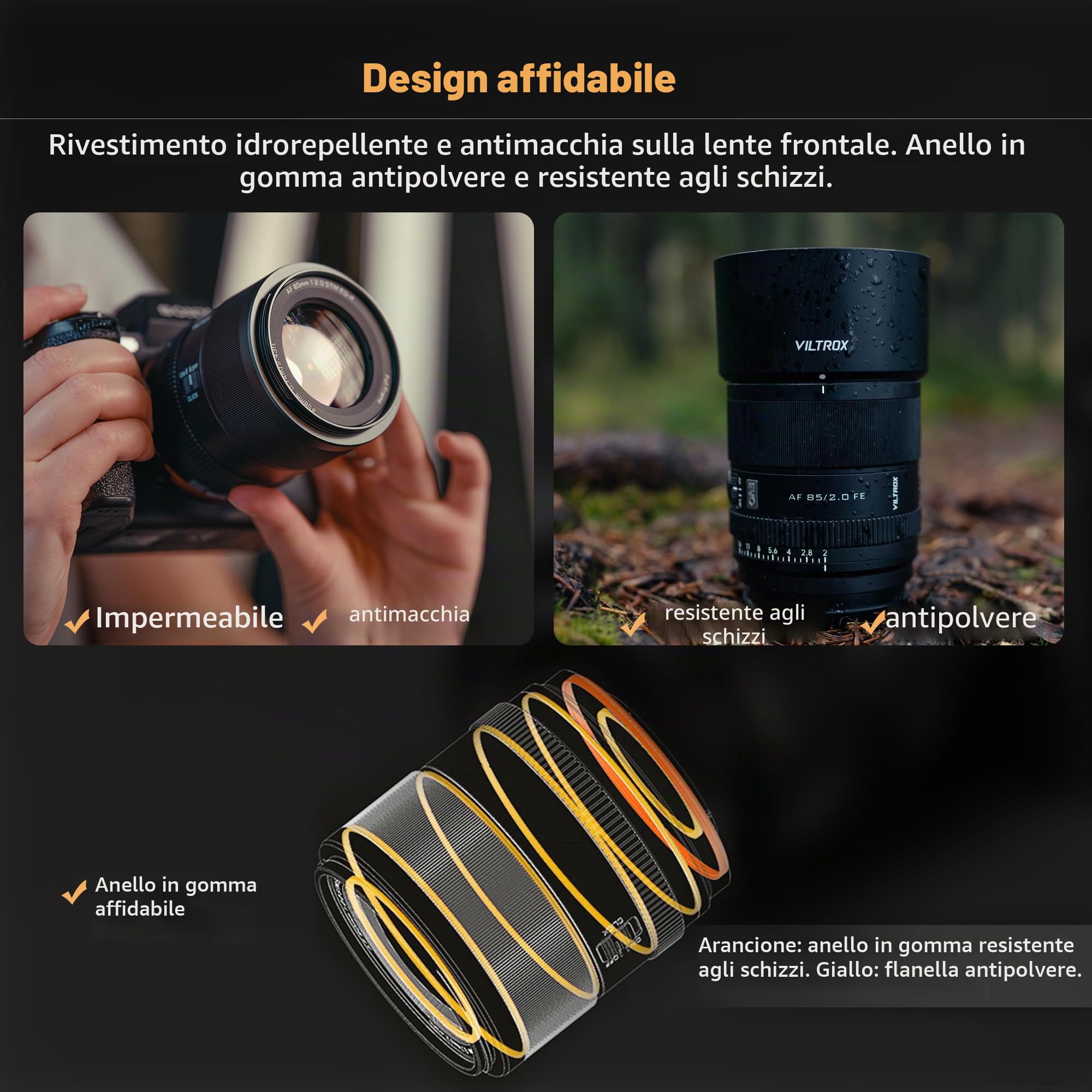 Viltrox AF 85mm F2.0 EVO Obiettivo per Fotocamera per Sony FE Full Frame con Auto Focus, Leggero, per Ritratti