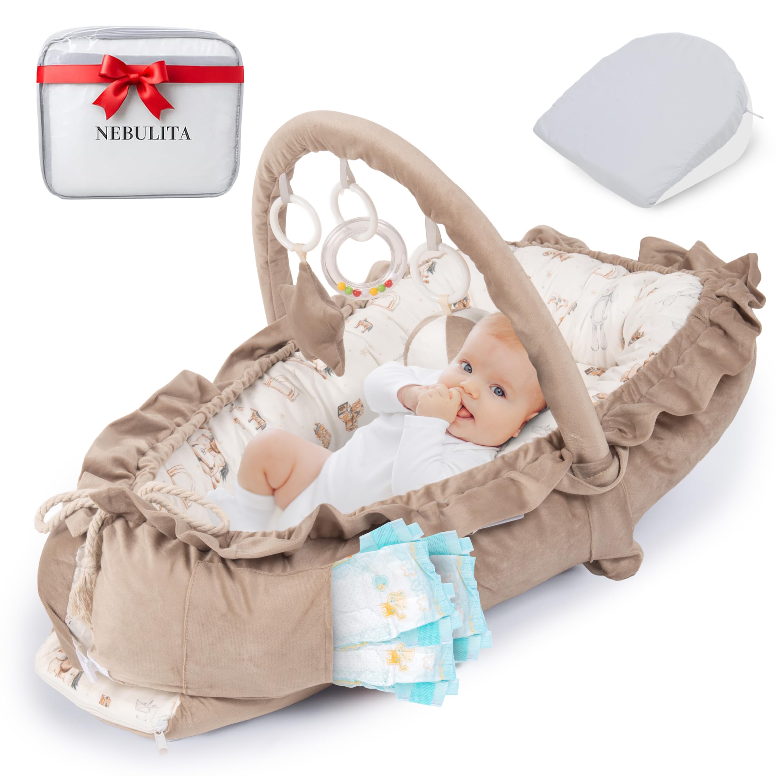 Nebulita Cream Infant Support Cushion - floor seats and loungers | Mubboo