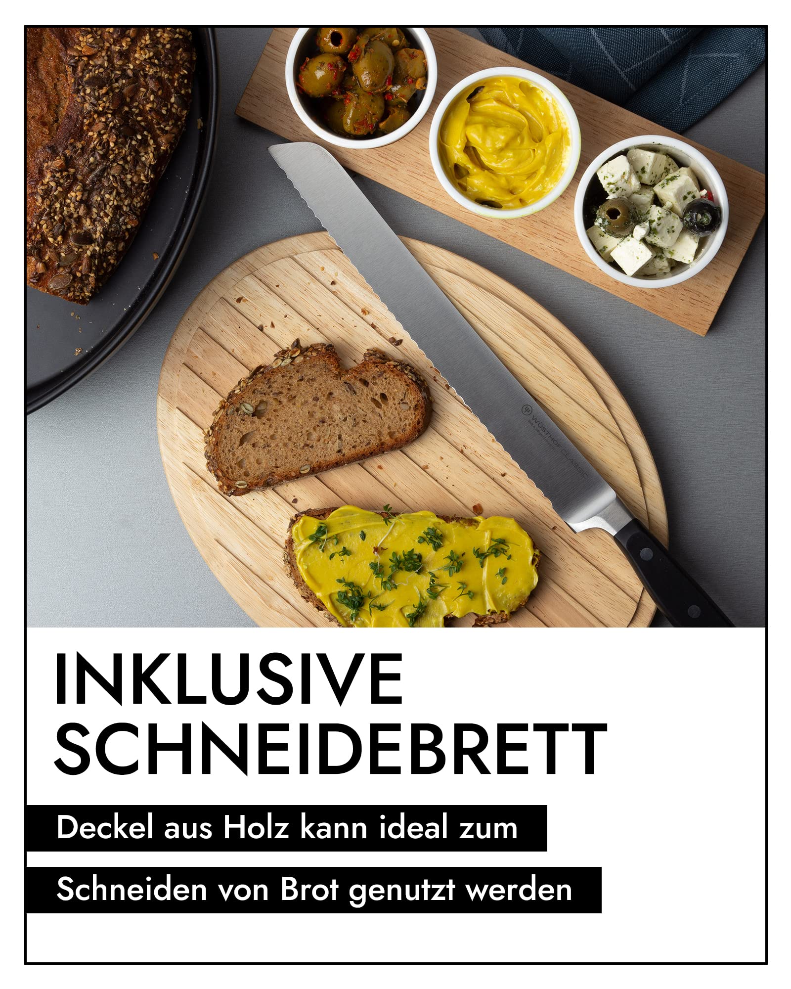 Continenta Brottopf Keramik | Mit Praktischen Luftlöchern Gegen Austrocknen & Schimmel | Handmade In Portugal | Schwarz (30x23xH13,5cm)