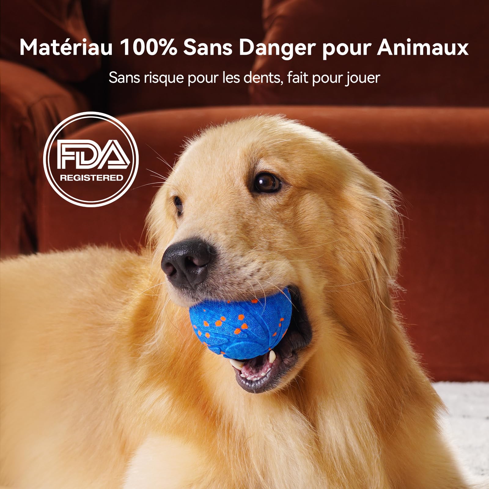 Cheerble Wicked Ball Air Self Moving Dog Balle Interactive pour Chien avec 3 Modes interactifs Jouet Intelligent pour Chien Cadeau d'anniversaire avec lumières LED (Bleu)