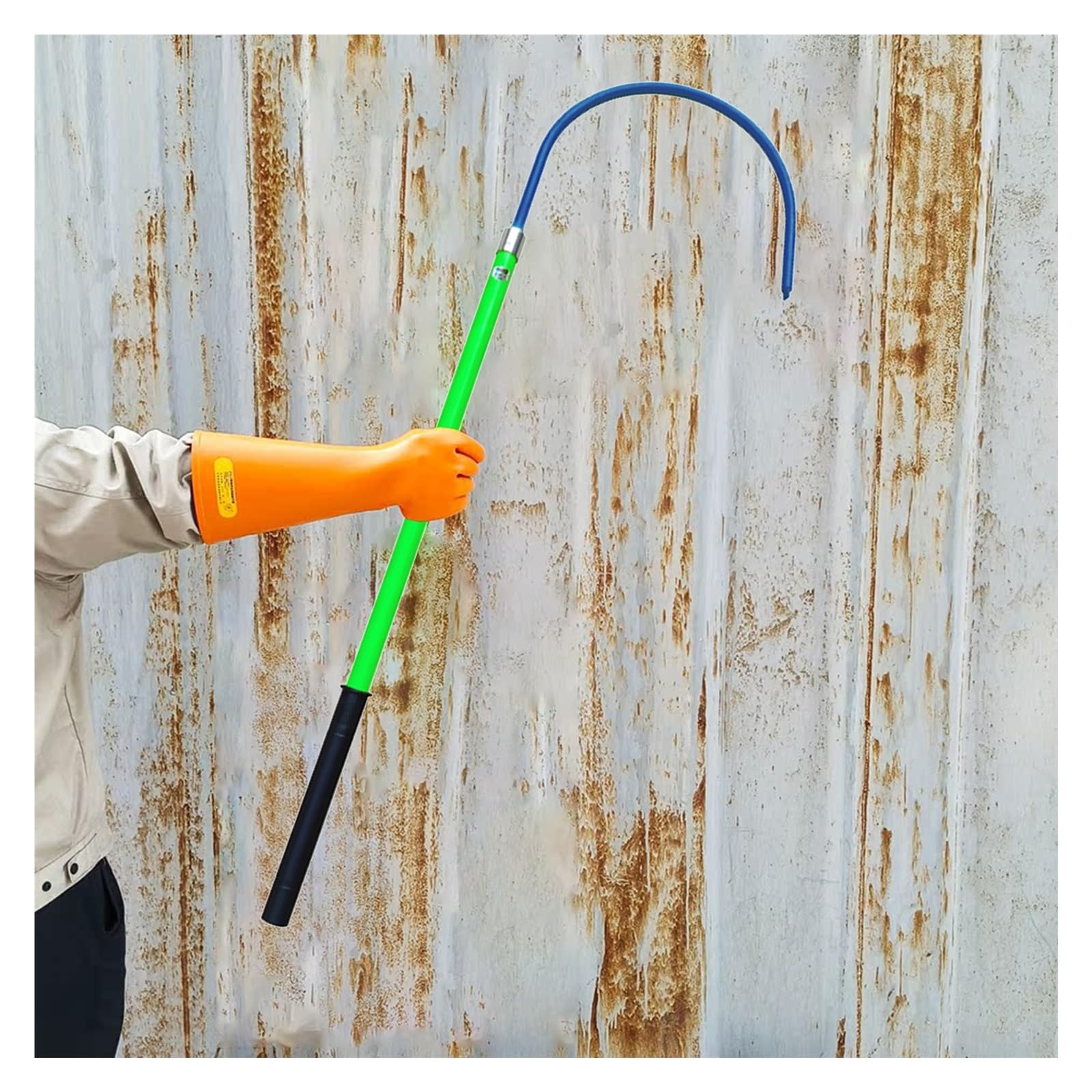 Gancio di salvataggio isolato ad alta tensione, palo in fibra di vetro resistente per sicurezza elettrica, supporta 99,8 kg, perfetto per sottostazioni, fabbriche, scuole, 3 m