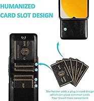 Vista 3 de Asuwish Funda de teléfono para Samsung Galaxy A13 5G con protector de pantalla de vidrio templado, soporte para tarjetas de crédito, soporte