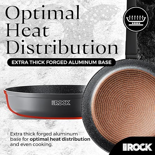 Miniatura 7 de THE ROCK SOHO - Sartén antiadherente de 9.5 pulgadas, no se pega, nunca se deforma, dura más tiempo, sartén saludable con mango resistente al calor,