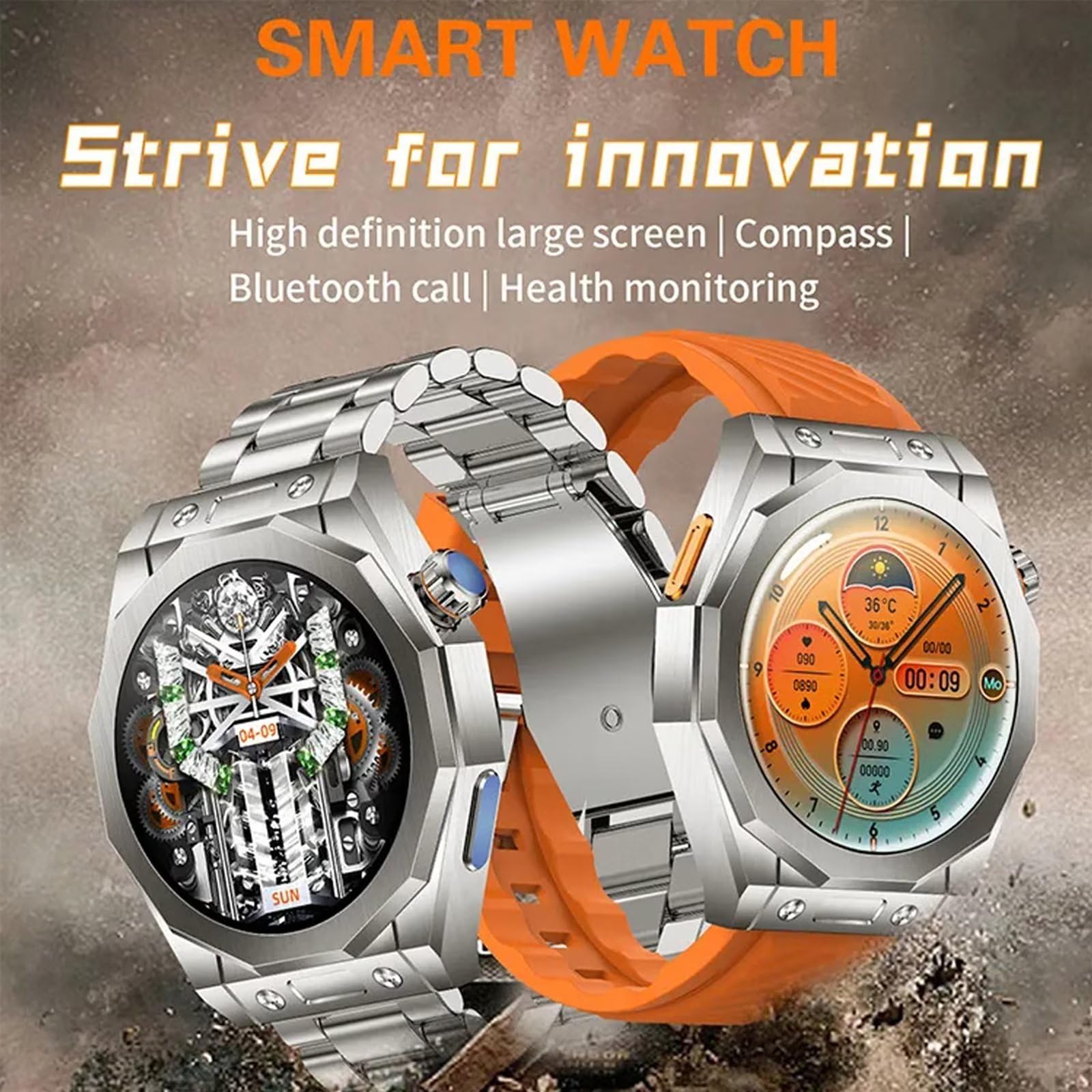 DAXIAOYU Bluetooth Smart Watch Fitness Watch with Heart Rate SpO2 Blood Pressure Multi Sports Modes Smartwatch,for Android iOS,White