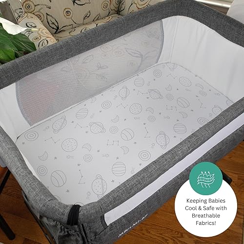 Miniatura 4 de Sábanas de moisés para Mika Micky, Evolur, Larex, Taylengrow Baby, Newton Baby Bedside Sleeper por TansyPanda, 3 piezas, 33 x 20, ultra suaves,