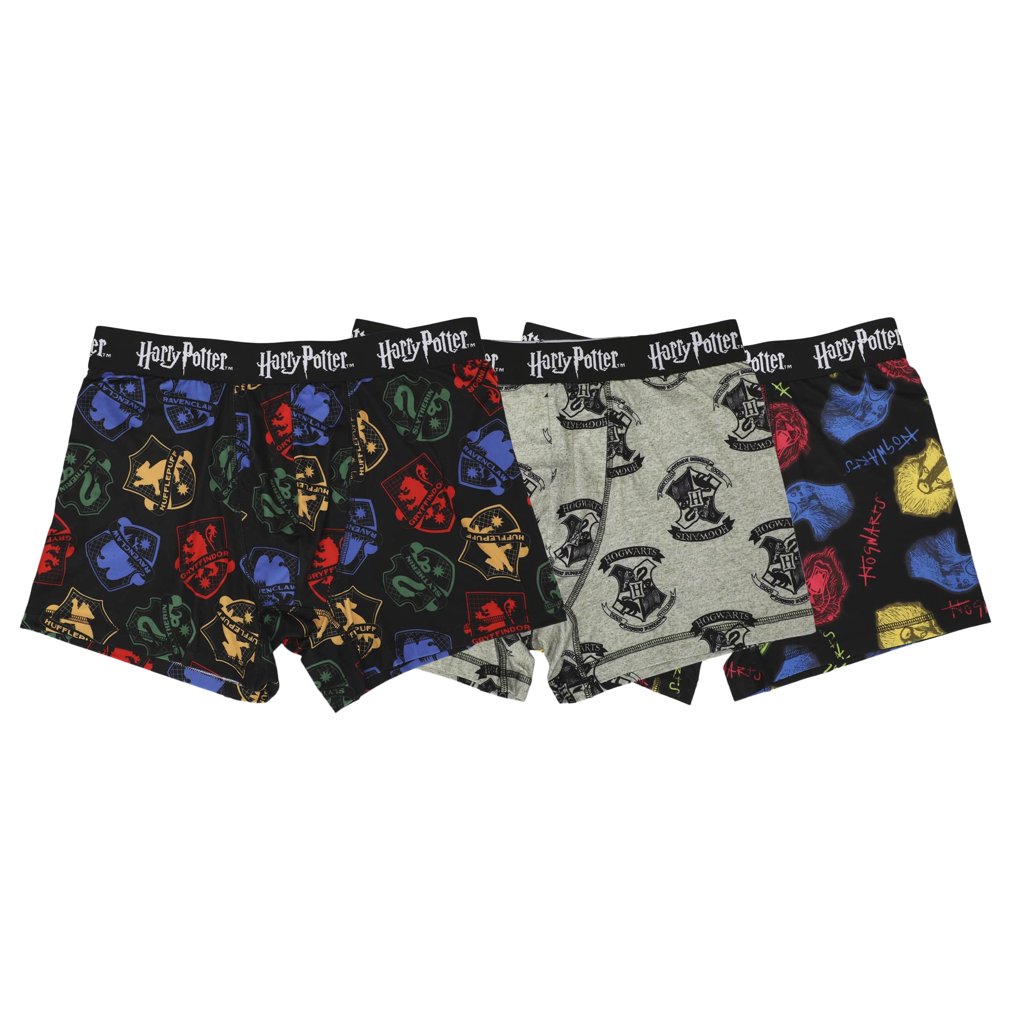 BioworldHarry Potter Hogwarts House Crest Men’s 3-Pack Boxer Briefs