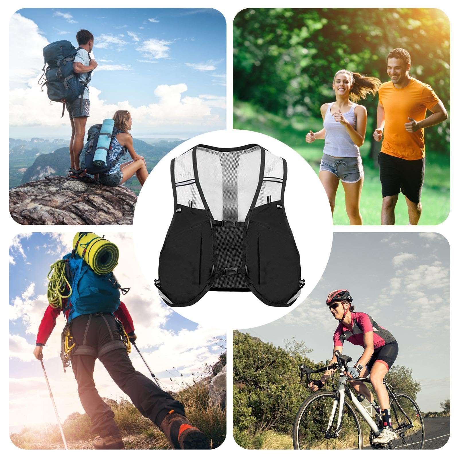 Rucksack Trinkweste, 2,5 l, Trinkrucksack ER Running Race Trinkweste, Weste, Wasserrucksack, Trinkrucksack für Wandern, Laufen