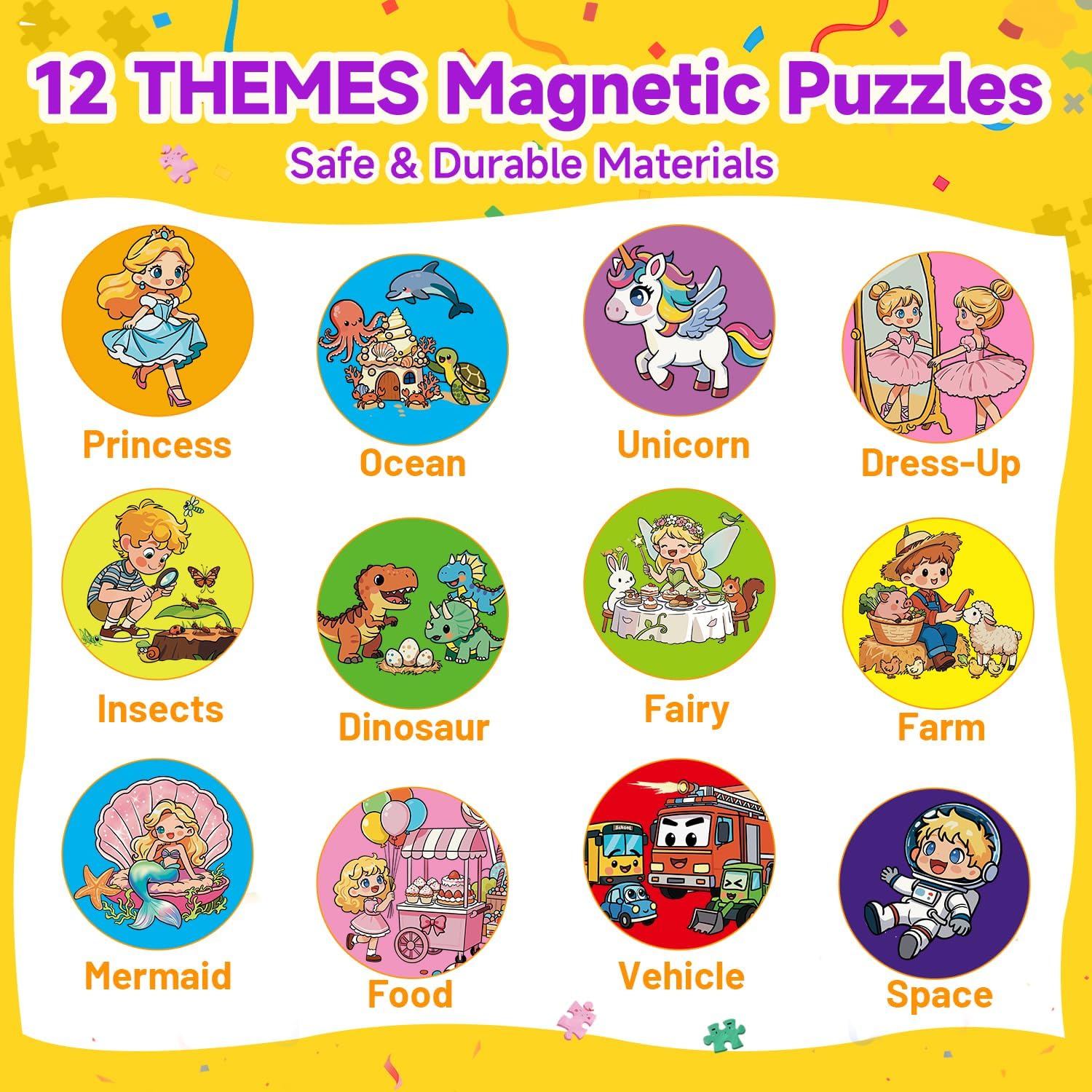 24 Pack Easter Party Favors for Kids, Magnetic Puzzle Books Bulk for Toddlers 3-5 & Kids 4-8, Goodie Bag Stuffers, Classroom Prizes, Birthday Return Valentine’s Day Gifts, Travel